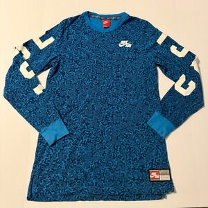 Vtg‎ Nike Air Shirt Mens Med Blue Retro Geo 1982 Long Sleeve Athletic